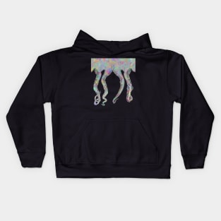 Weird rainbow octopus - yellow Kids Hoodie